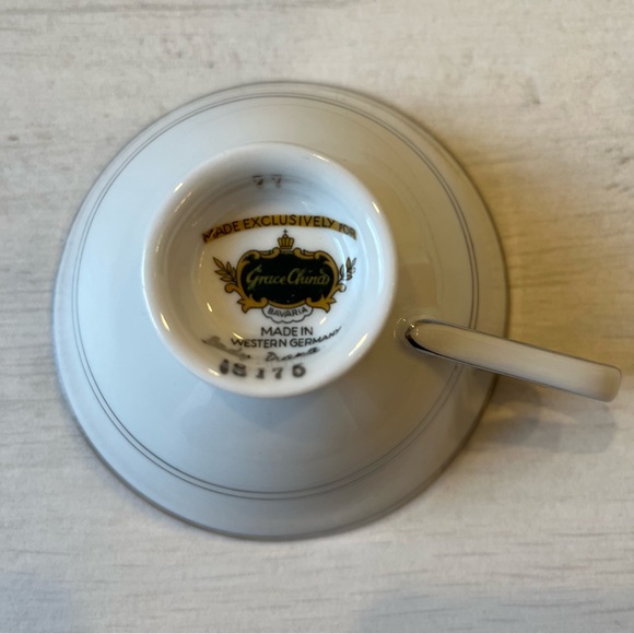 Vintage Grace China Bavaria Lady Diana (18175) Teacup Made In West Germany White - Picture 4 of 5